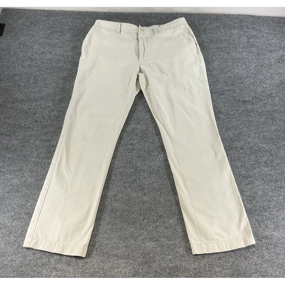 Vineyard Vines Slim Fit Club Pants Mens 35x32 Khaki Cotton Chino Casual Preppy